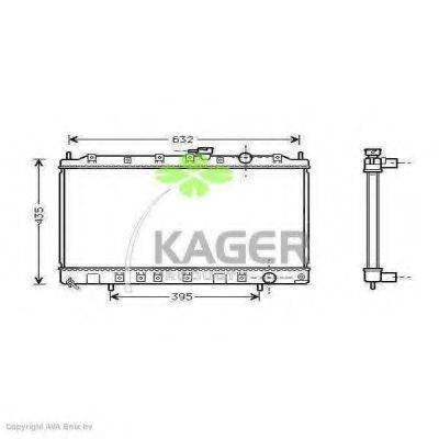 KAGER 310685 Радіатор, охолодження двигуна