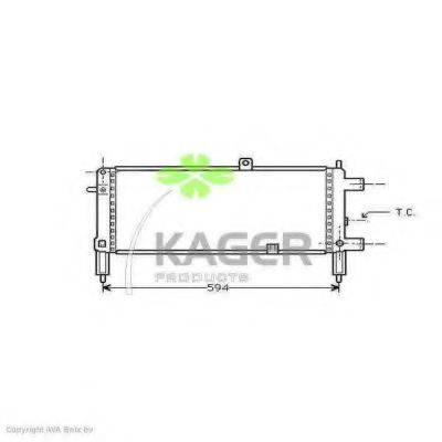 KAGER 310744 Радіатор, охолодження двигуна