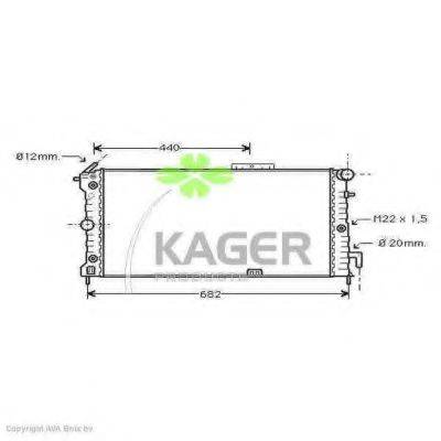 KAGER 310772 Радіатор, охолодження двигуна