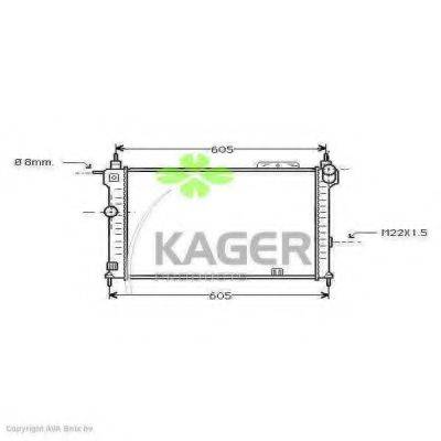 KAGER 310775 Радіатор, охолодження двигуна