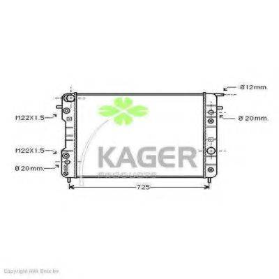 KAGER 310776 Радіатор, охолодження двигуна