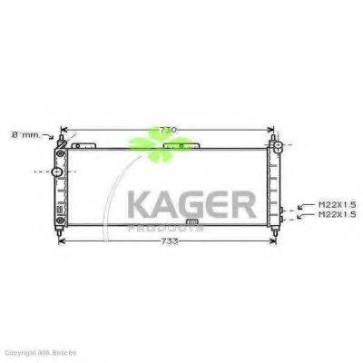 KAGER 310778 Радіатор, охолодження двигуна