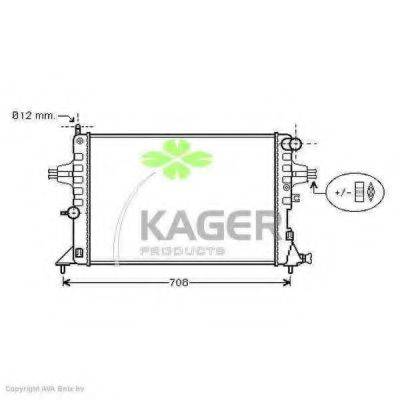 KAGER 310809 Радіатор, охолодження двигуна