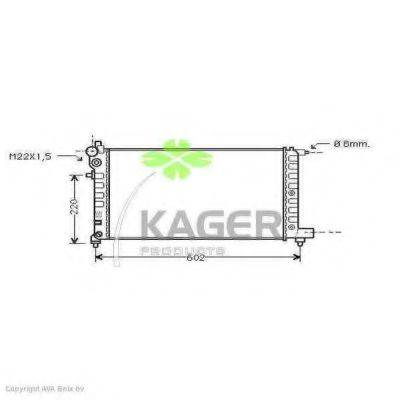 KAGER 310832 Радіатор, охолодження двигуна