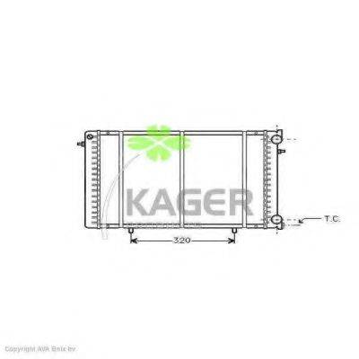 KAGER 310958 Радіатор, охолодження двигуна