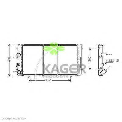 KAGER 310974 Радіатор, охолодження двигуна