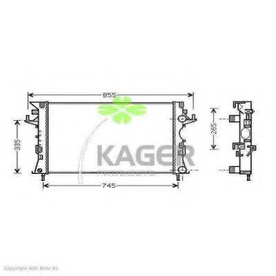 KAGER 310976 Радіатор, охолодження двигуна