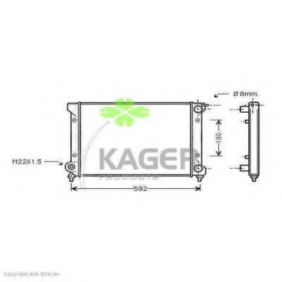 KAGER 311017 Радіатор, охолодження двигуна