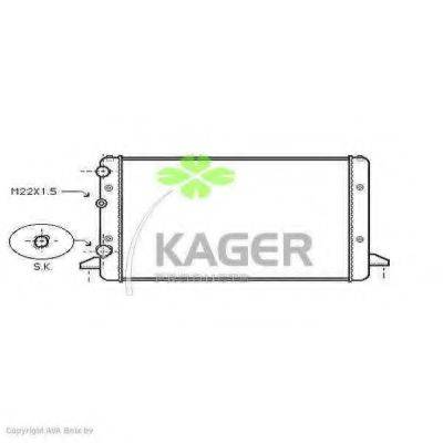 KAGER 311204 Радіатор, охолодження двигуна