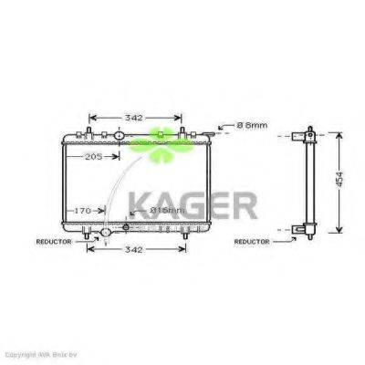 KAGER 311371 Радіатор, охолодження двигуна