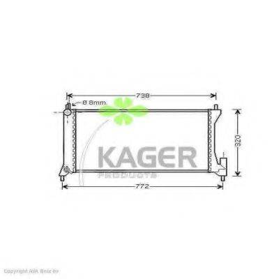 KAGER 311686 Радіатор, охолодження двигуна