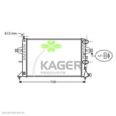 KAGER 311732 Радіатор, охолодження двигуна