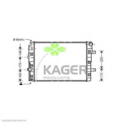 KAGER 311739 Радіатор, охолодження двигуна