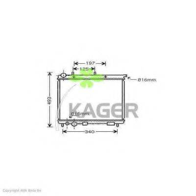 KAGER 311848 Радіатор, охолодження двигуна