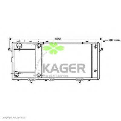 KAGER 312168 Радіатор, охолодження двигуна