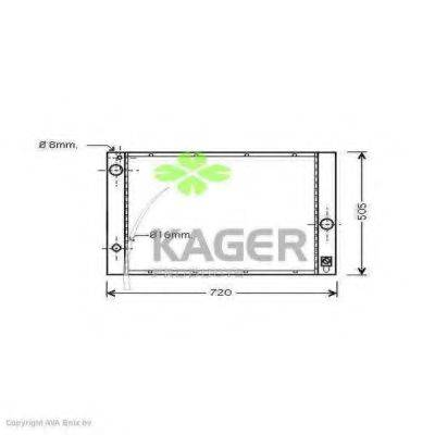 KAGER 312187 Радіатор, охолодження двигуна