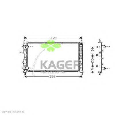 KAGER 312758 Радіатор, охолодження двигуна