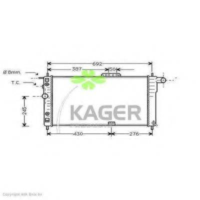 KAGER 312761 Радіатор, охолодження двигуна