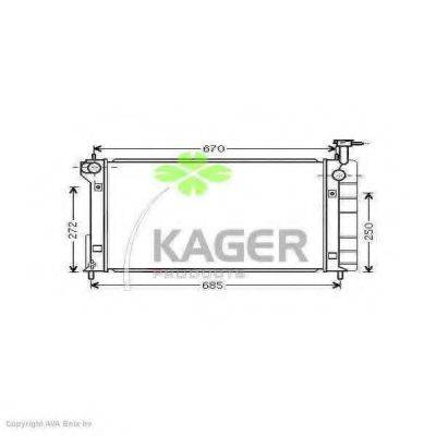 KAGER 312920 Радіатор, охолодження двигуна