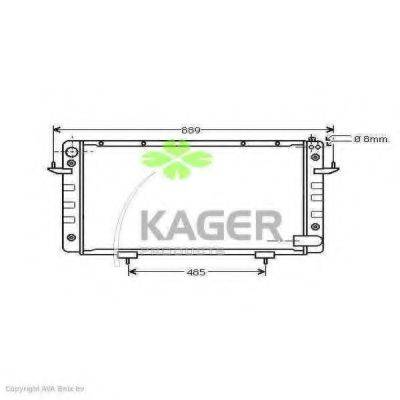 KAGER 313011 Радіатор, охолодження двигуна