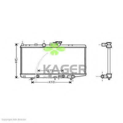 KAGER 313047 Радіатор, охолодження двигуна