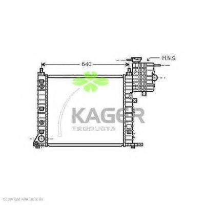 KAGER 313491 Радіатор, охолодження двигуна