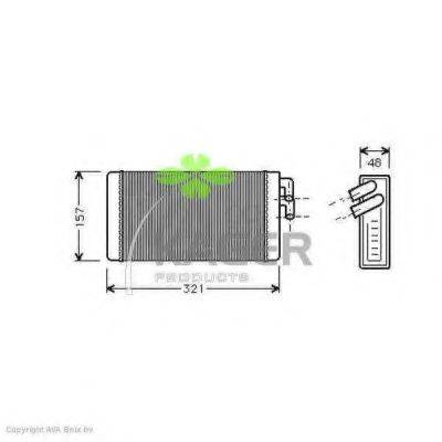 KAGER 320001 Теплообмінник, опалення салону