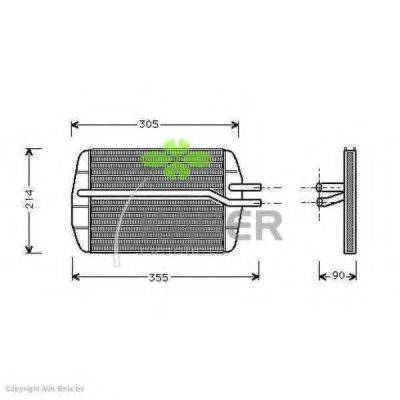 KAGER 320039 Теплообмінник, опалення салону