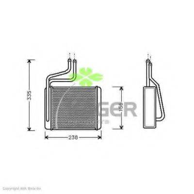 KAGER 320041 Теплообмінник, опалення салону