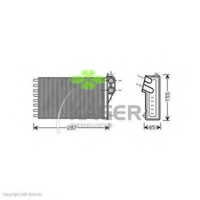 KAGER 320144 Теплообмінник, опалення салону