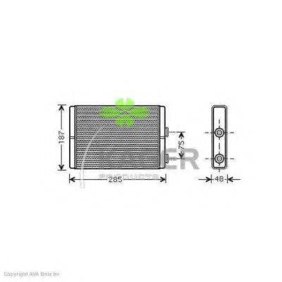 KAGER 320160 Теплообмінник, опалення салону