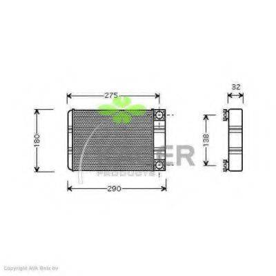KAGER 320220 Теплообмінник, опалення салону