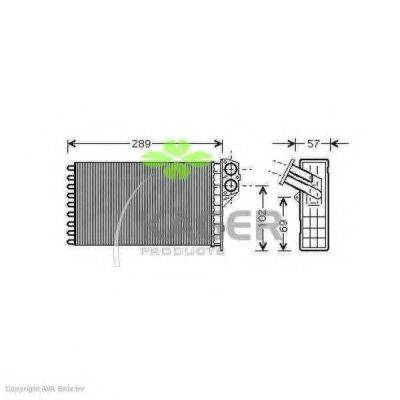 KAGER 320324 Теплообмінник, опалення салону
