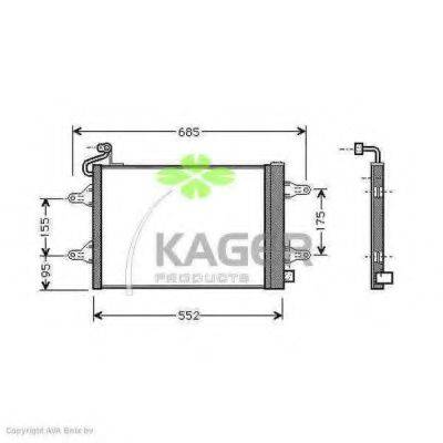 KAGER 945336 Конденсатор, кондиціонер