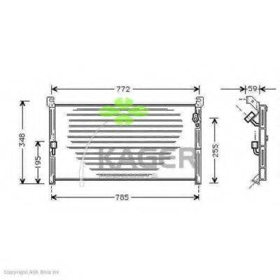 KAGER 945347 Конденсатор, кондиціонер