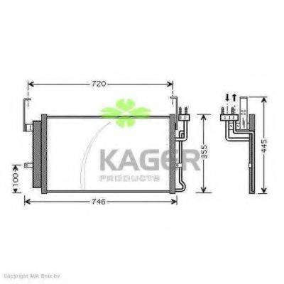 KAGER 946259 Конденсатор, кондиціонер