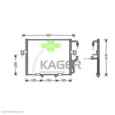 KAGER 946287 Конденсатор, кондиціонер