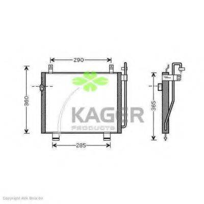 KAGER 946397 Конденсатор, кондиціонер