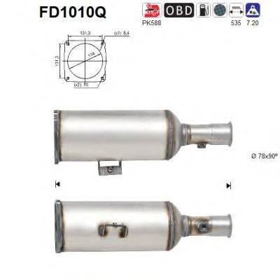 AS FD1010Q Саджовий/частковий фільтр, система вихлопу ОГ