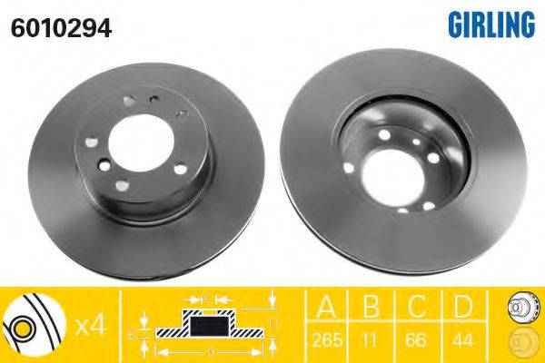 GIRLING 6010294 гальмівний диск