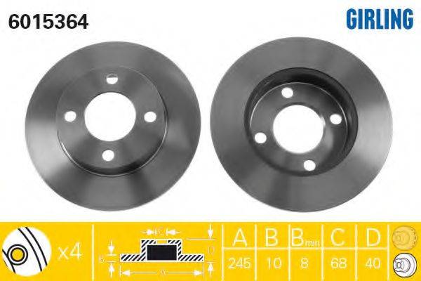 GIRLING 6015364 гальмівний диск