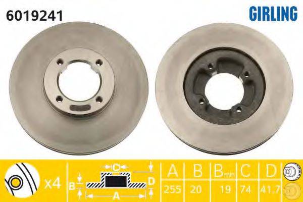 GIRLING 6019241 гальмівний диск