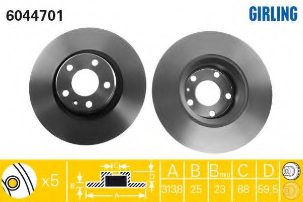 GIRLING 6044701 гальмівний диск