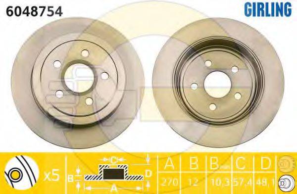 GIRLING 6048754 гальмівний диск