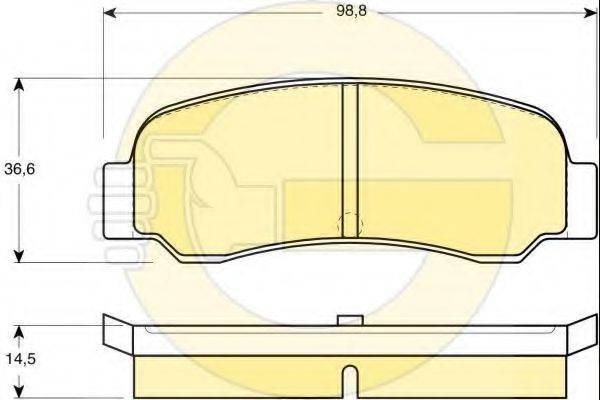 GIRLING 6102099 Комплект гальмівних колодок, дискове гальмо