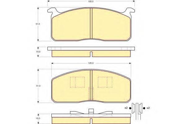 GIRLING 6102339 Комплект гальмівних колодок, дискове гальмо