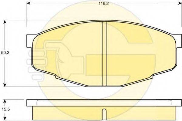 GIRLING 6102939 Комплект гальмівних колодок, дискове гальмо