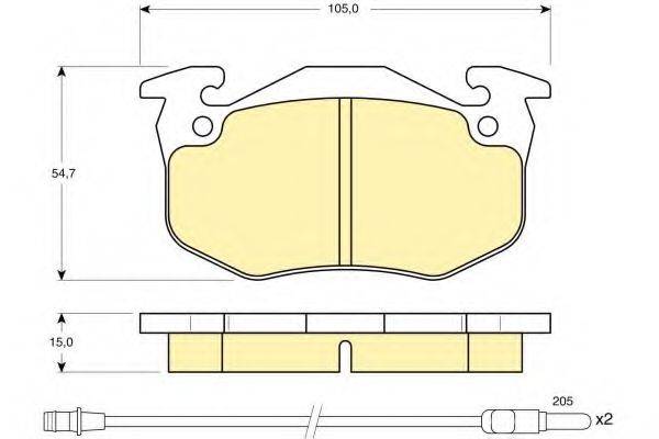 GIRLING 6103283 Комплект гальмівних колодок, дискове гальмо