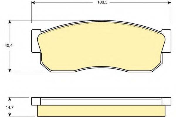 GIRLING 6109889 Комплект гальмівних колодок, дискове гальмо