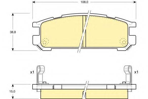 GIRLING 6109909 Комплект гальмівних колодок, дискове гальмо